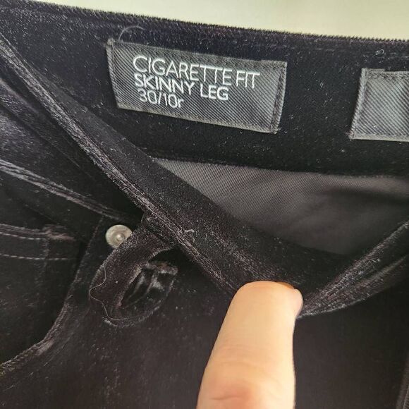 Nine West Mid Rise Velour Jeans Pants Size 10 - Picture 5 of 6